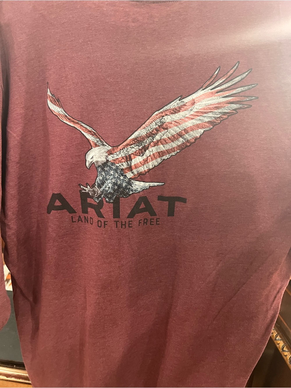 Ariat Men's Maroon Eagle Graphic Tee - Land of the Free
